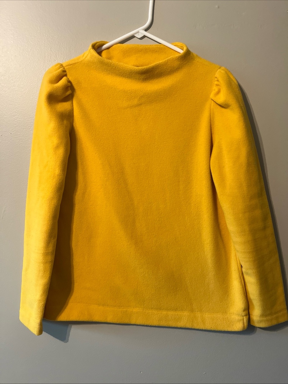 Women’s Talbots Yellow Puff Long Sleeve Soft Pullover Sweater Mock Neck Small